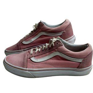 Vans Old Skool 500714  Pink Low Top Lace Up Skate Shoes Size W 9.5
